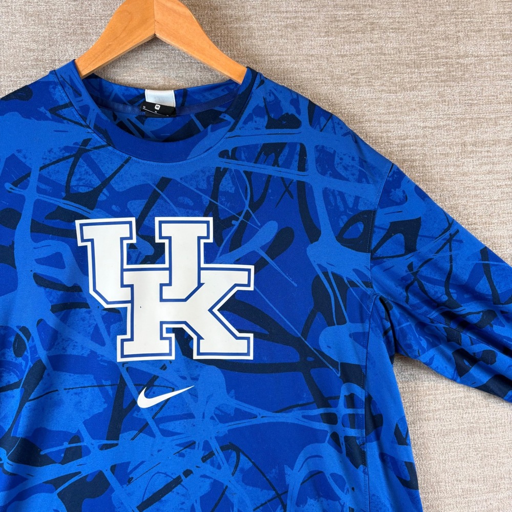 Nike Mens Kentucky Wildcats Rupp Arena Dri-FIT Long Sleeve Shirt M Blue NCAA SEC